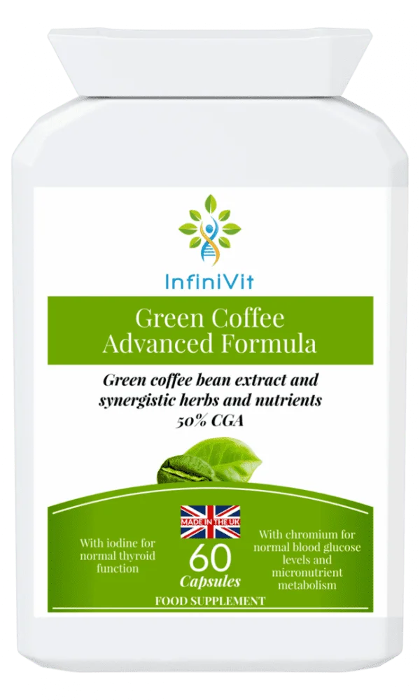 Green Coffee Advanced Formula - Premium Green Coffee Capsules for Natural Weight Management and Antioxidant Support.