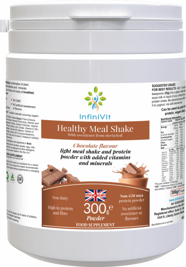 Healthy Meal Shake - Chocolate Flavour, a delicious chocolate meal replacement shake for a convenient and nutritious option.